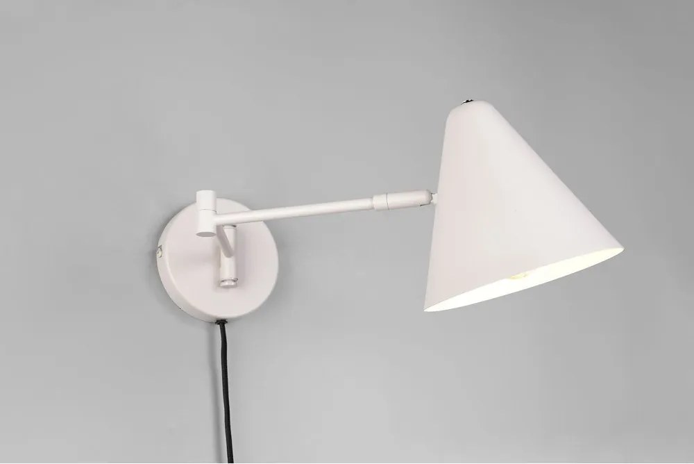 Стенна лампа с огъваща се структура за контакт в цвят слонова кост ø 15 cm Cosima – Trio