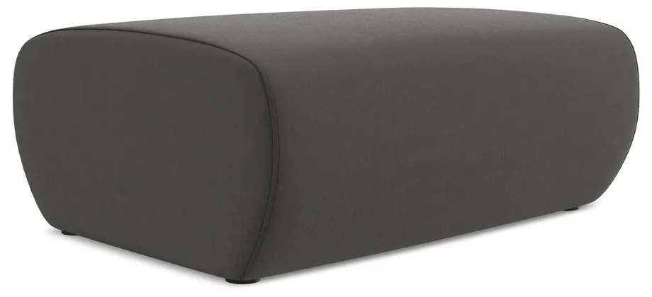 Тъмносива кадифена табуретка Kapua – Makamii