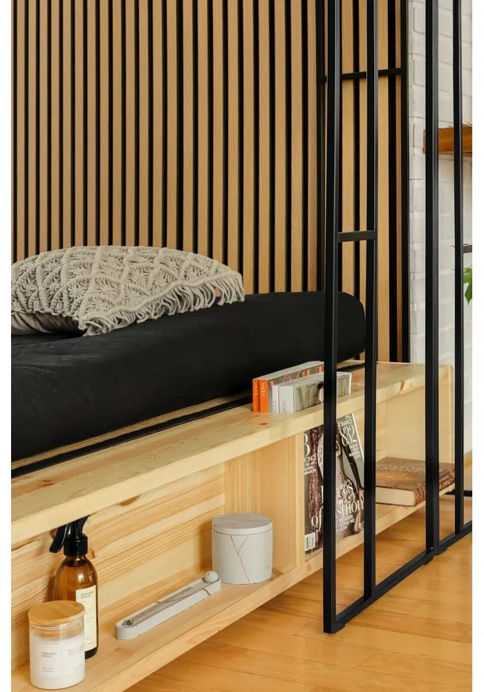 Двойно легло от борова дървесина с решетка 180x200 cm Ziggy - Karup Design