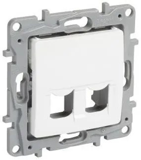 Legrand Розетка за 2xRJ45 Keystone цвят Бял Niloe  - 664765