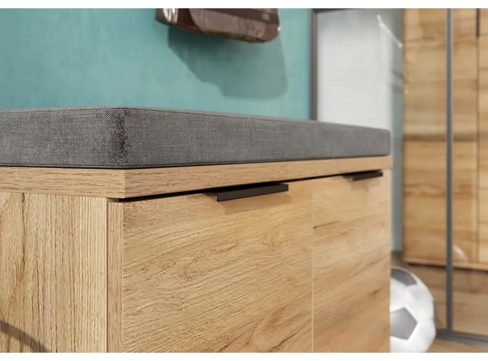 Шкаф за обувки в дъбов декор с пейка Fremont - Germania