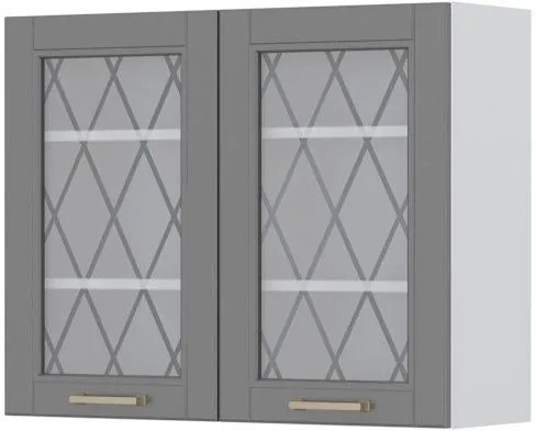 Висящ шкаф Tahoma V7-90-2KS with Витрина-Graphite