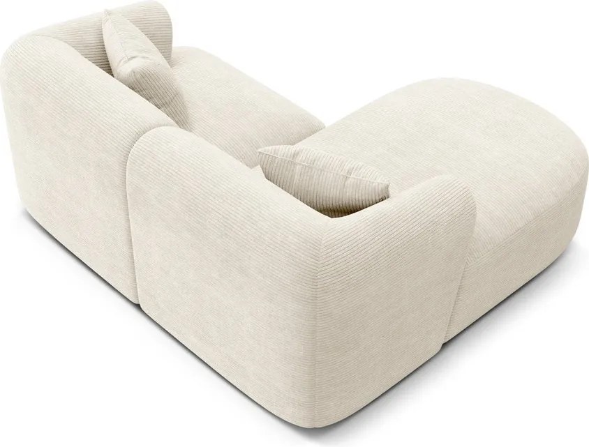 Бежов ъглов диван от рипсено кадифе (ляв ъгъл) Campi – Cosmopolitan Design