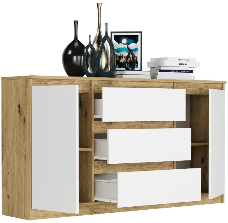 Просторен скрин R-140-S3 - различни цветови варианти артисън микс бяло