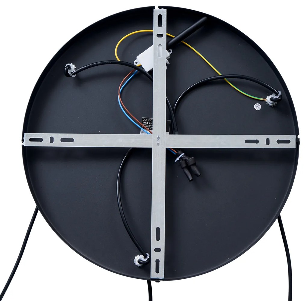 Дизайнерска висяща лампа черна кръгла 3-светлинна - Indu