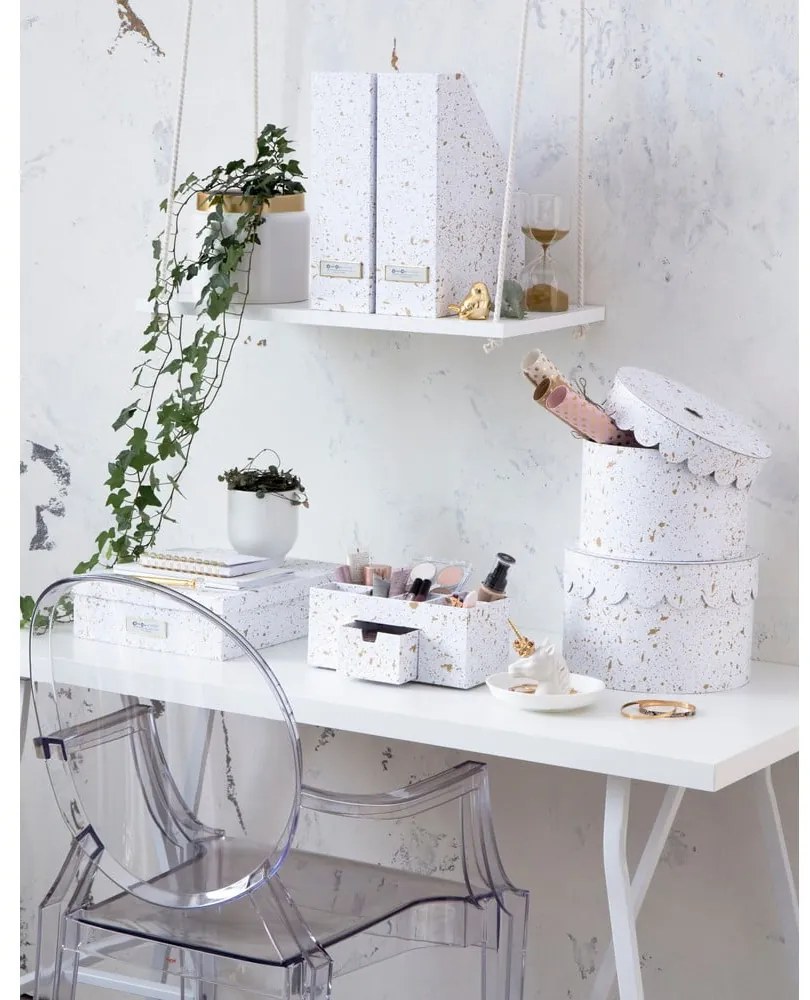 Органайзер за документи в златно и бяло Estelle Viktoria - Bigso Box of Sweden