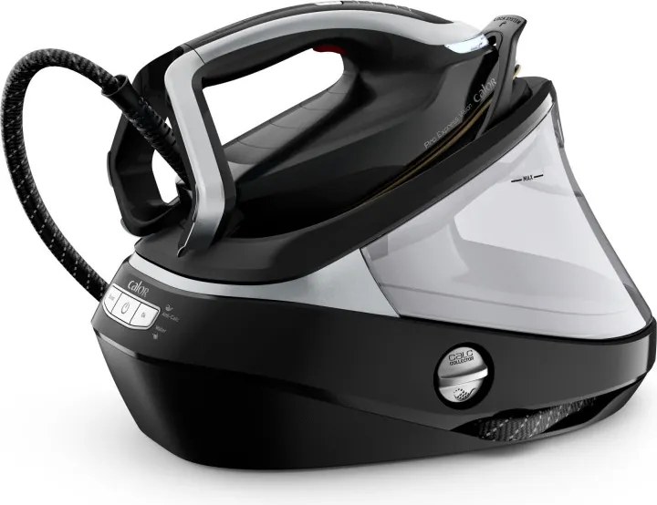 Парогенератор Tefal Pro Express Vision GV9821E0, 3000 W, 9 bar, 1.2 л, 800 g/min, Smart Steam, Система против капене и варовик, Вертикално гладене, Черен/сив