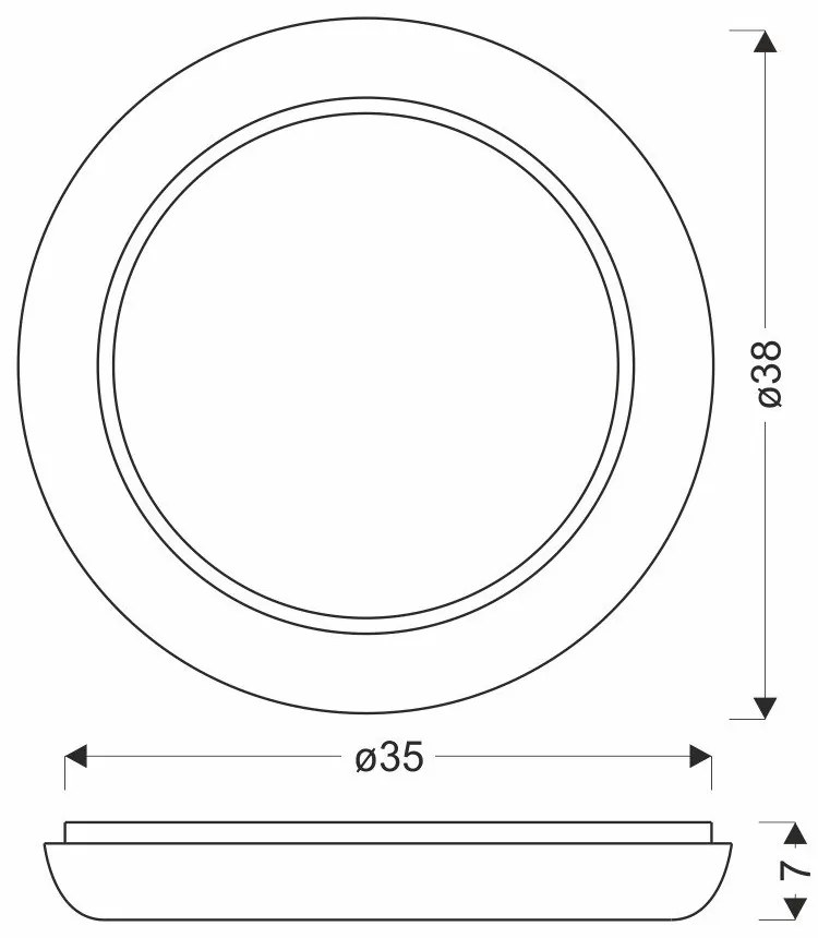 Бяло LED осветително тяло за таван 38x38 cm Gilly – Candellux Lighting
