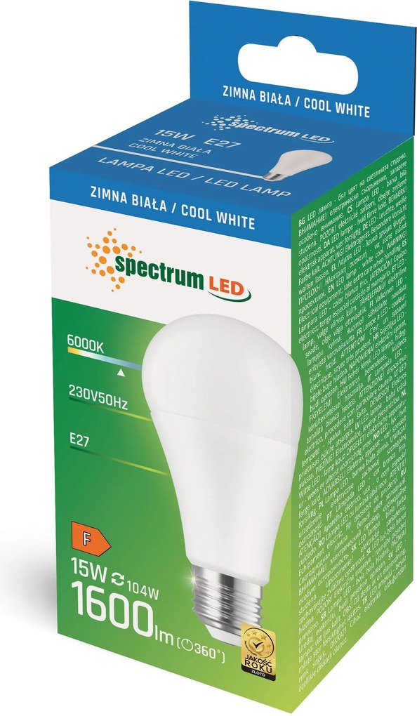 Крушка LED GLS E-27 230V 15W CW WOJ+14263
