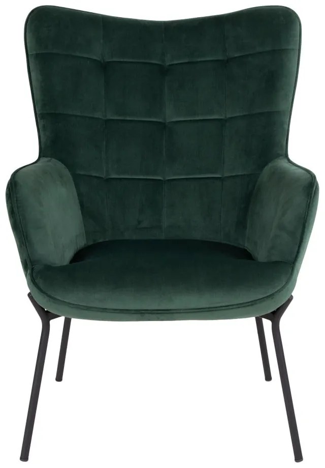 Зелено кадифено кресло Glasgow – Bonami Essentials