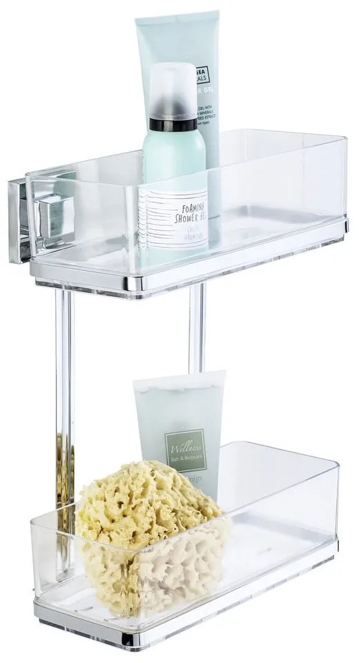 Самоносеща двуетажна етажерка Vacuum-Loc, 14 x 25,5 cm - Wenko