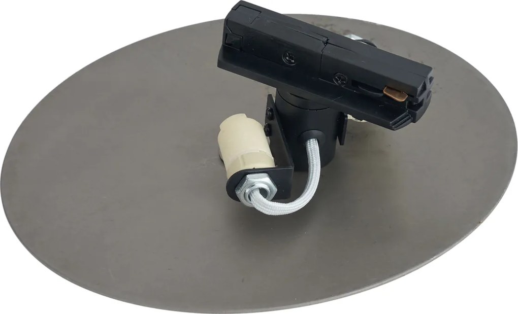 Модерна таванна лампа от ковано желязо за релсова осветителна система 1-фазна 2-лампи - Iconic Pulley