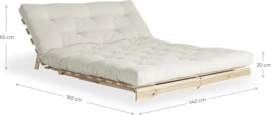 Разтегателен диван в оранжево и медно 140 cm Roots - Karup Design