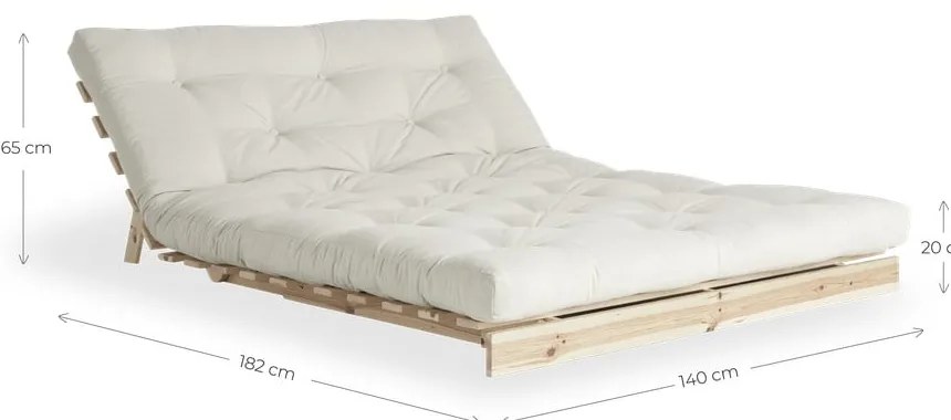 Зелен разтегателен диван 140 cm Roots - Karup Design