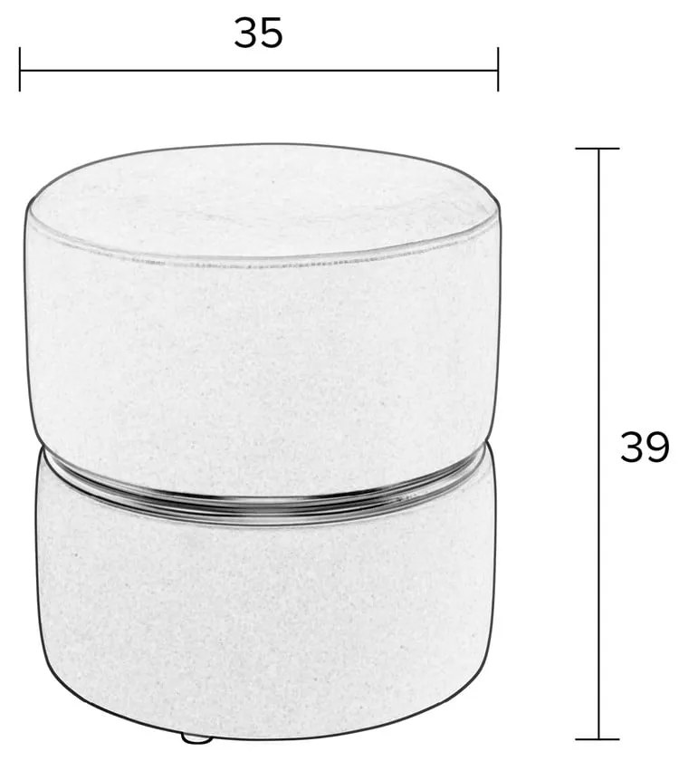 Оранжева кадифена табуретка Bubbly – White Label