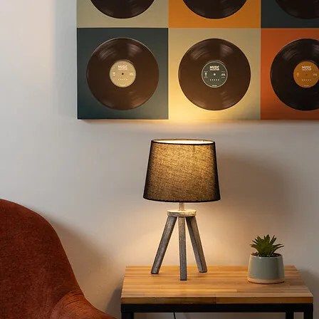 Настолна лампа atmosphera Mini Tripod, 30.5 cm - Бежов