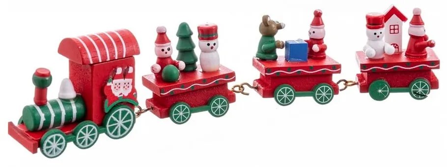 Дървена Коледна фигурка (височина 7,5 cm) Locomotive – Casa Selección