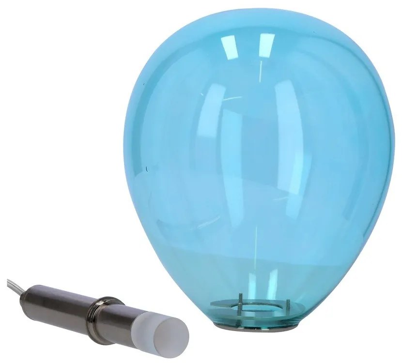 Синьо LED висящо осветително тяло със стъклен абажур Lukka – Candellux Lighting