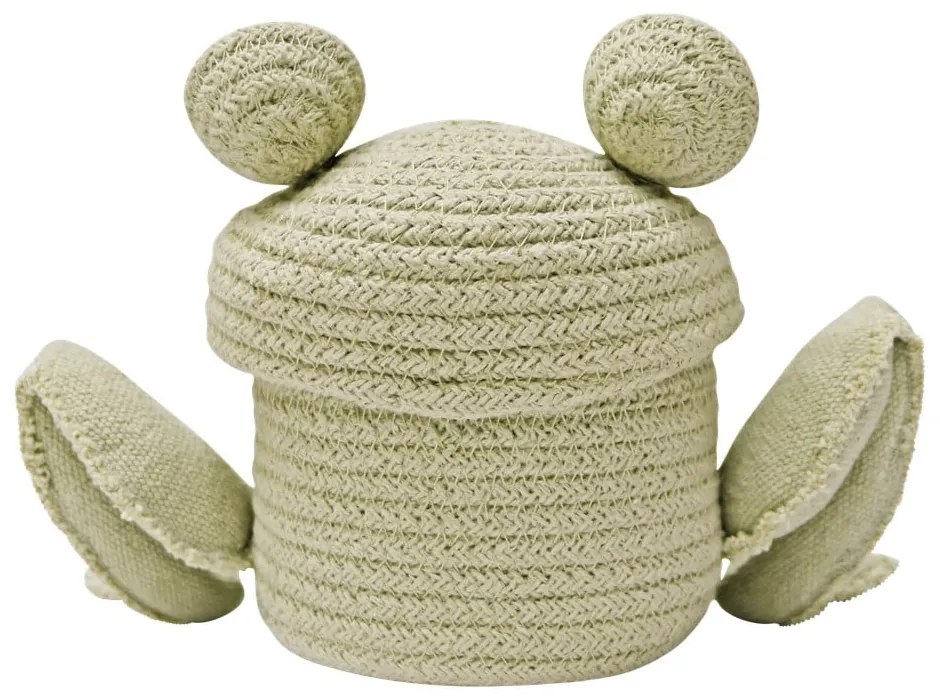 Зелена текстилна детска кошница за играчки ø 15x15 cm Mini Fred the Frog – Lorena Canals