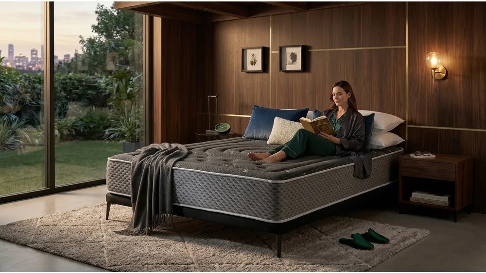 Двустранен матрак , 140 x 200 cm Premium Black Multizone - Moonia