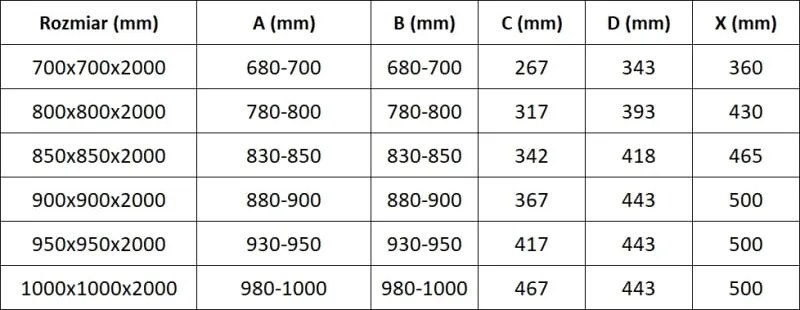 Mexen Exo квадратна плъзгаща се душ кабина 90 x 90 см, прозрачна, черна - 8111-090-090-70-00