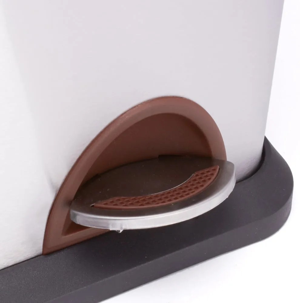 Стоманено кошче за боклук за рециклиране с педал в матово сребрист цвят 3x8 l Tri Selectif – MSV