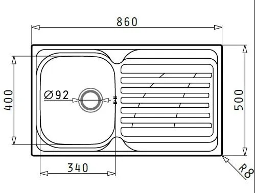 мивка Maidsinks Coventry 1B 1D