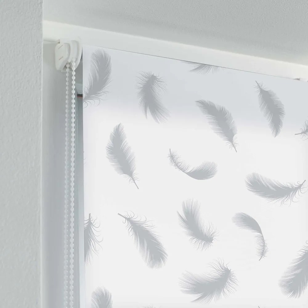 Бяла текстилна ролетна щора 60x90 cm Envolea – douceur d'intérieur