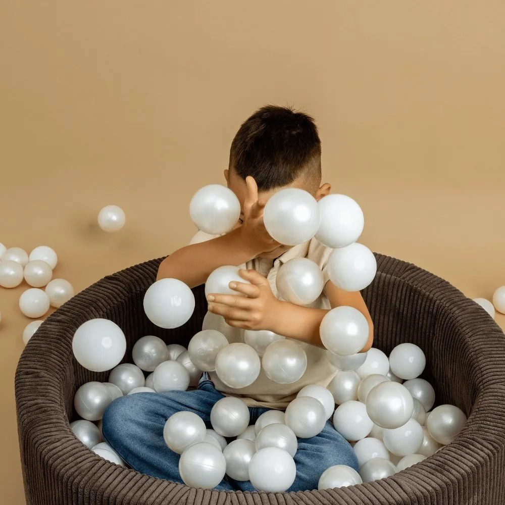 Розов велурен басейн с топки ø 90x30 cm Montessori – Meowbaby