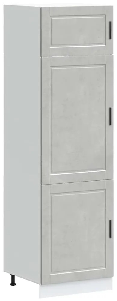 854111 vidaXL Кухненски шкаф Porto, бетонно сив, инженерно дърво