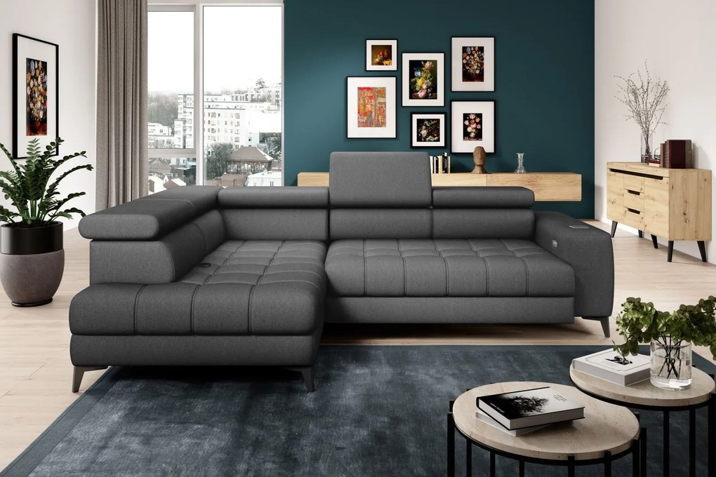 Ъглов диван Baggy-Gkri-ляв