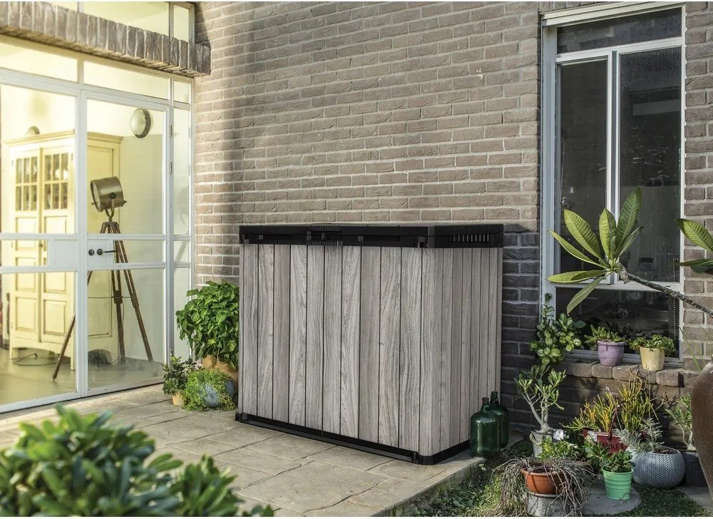 Сива пластмасова градинска кутия за съхранение Deco – Keter