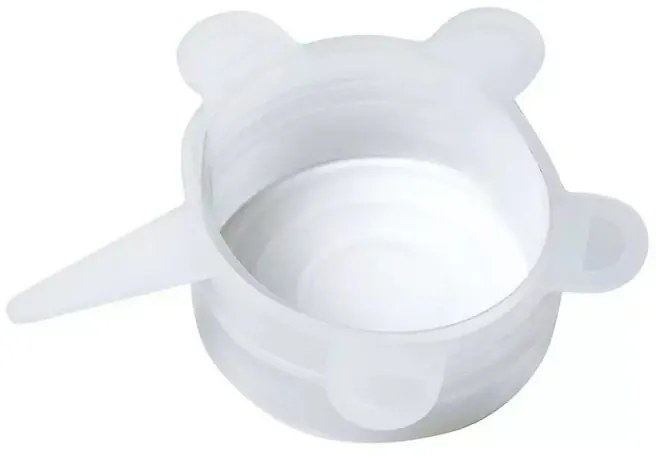 Комплект 6 бр. силиконови капаци Kinghoff KH 1902, -40 до 230°C, Плътно и херметично прилепване, Многократна употреба, Универсални, Прозрачен