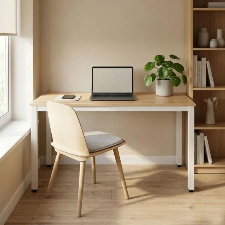 Универсална работна и трапезна маса 120 x 60 cm - за 4-5 души, светъл дъб