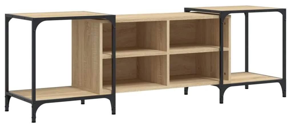 837603 vidaXL ТВ шкаф, сонома дъб, 153x37x50 см, инженерно дърво