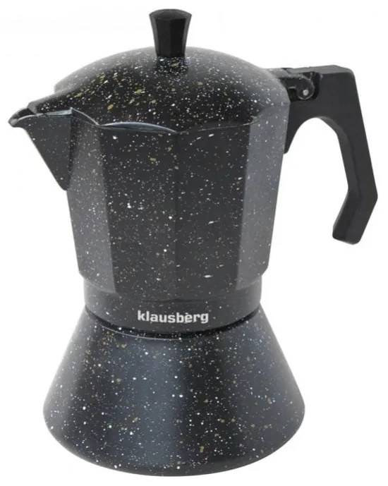Кубинска кафеварка KLAUSBERG KB 7160, 9 чаши, ~450 мл, Предпазен клапан, Индукция, Черен мрамор