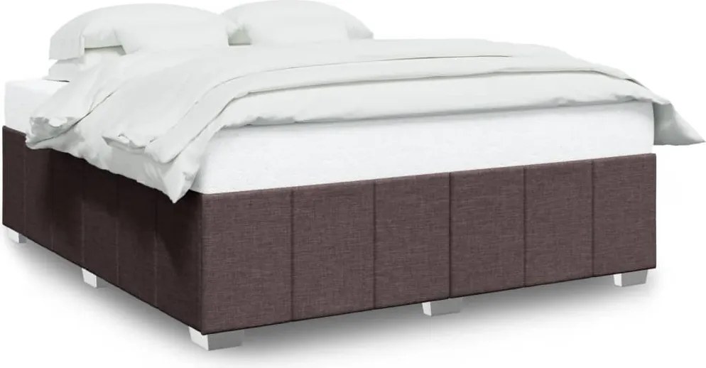 3284856 vidaXL Рамка за легло без матрак, тъмнокафява, 180x200 см, плат