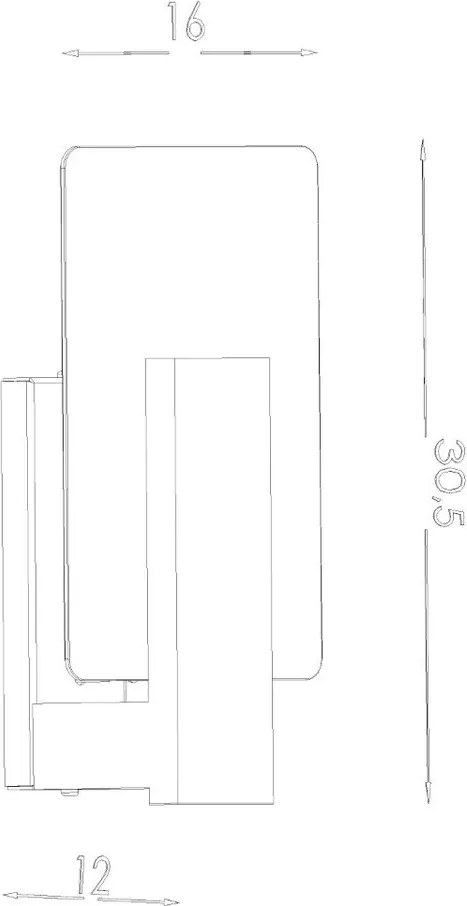 Тъмнокафява стенна лампа Parola – Sollux