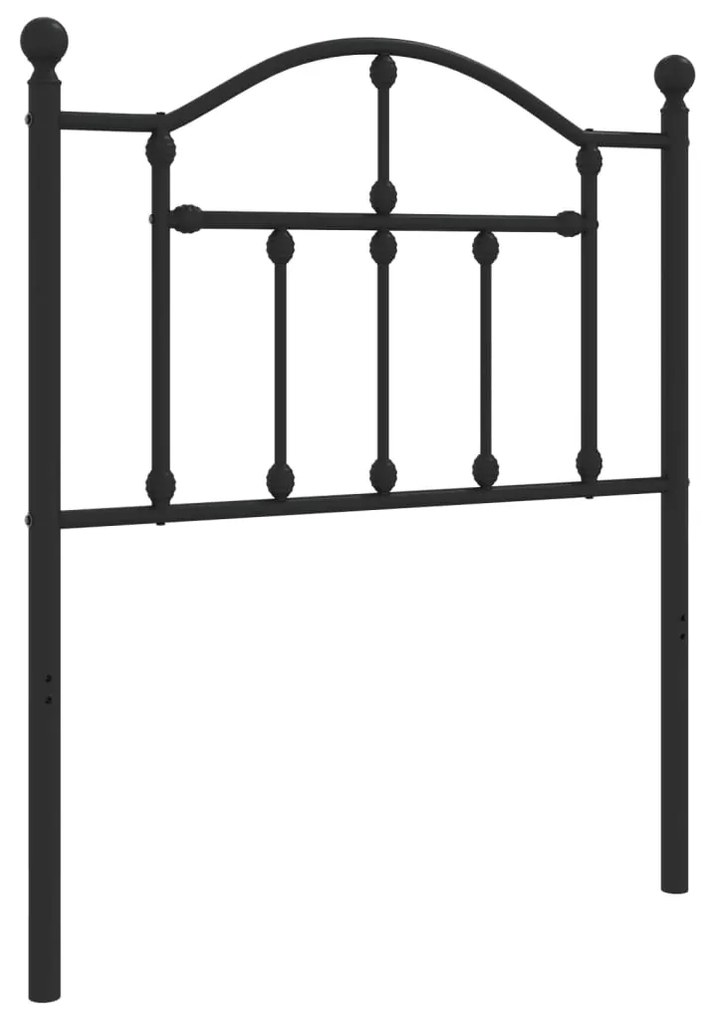 353465 vidaXL Метална табла за глава, черна, 75 см