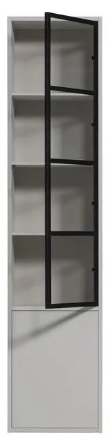 Светлосива витрина от борова дървесина 53x230 cm Basic - vtwonen