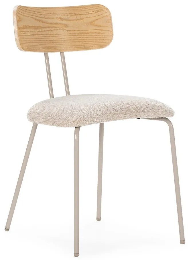 Бежов/в естествен цвят тапициран трапезен стол Olimpia – MOME