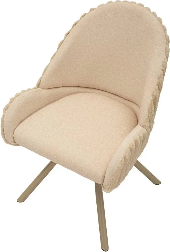 Кремави тапицирани трапезни столове в комплект с подлакътници 2 бр. Stockholm – Mauro Ferretti