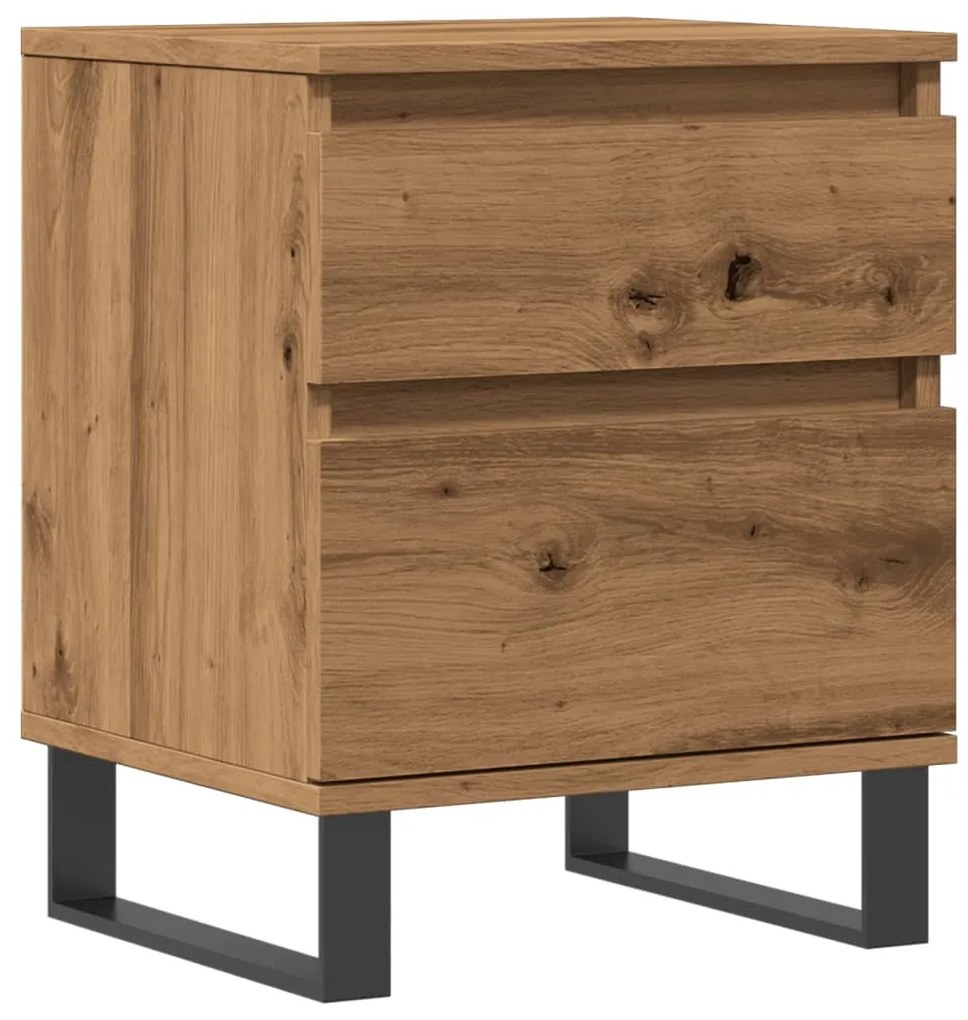 857438 vidaXL Нощно шкафче Artisan Oak 40x35x50 cm Инженерна дървесина