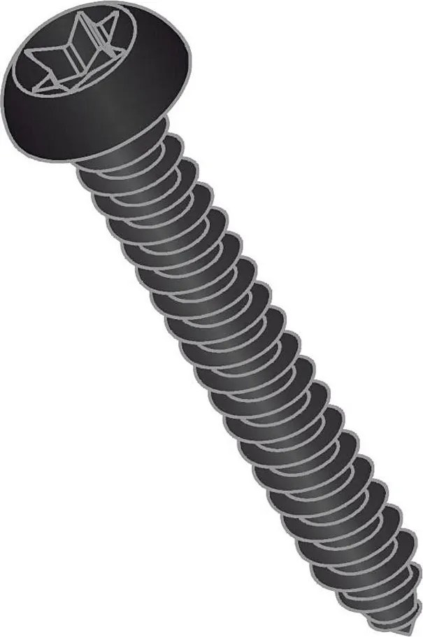 Комплект от 50 винта T25, 12 мм, черно лакирани