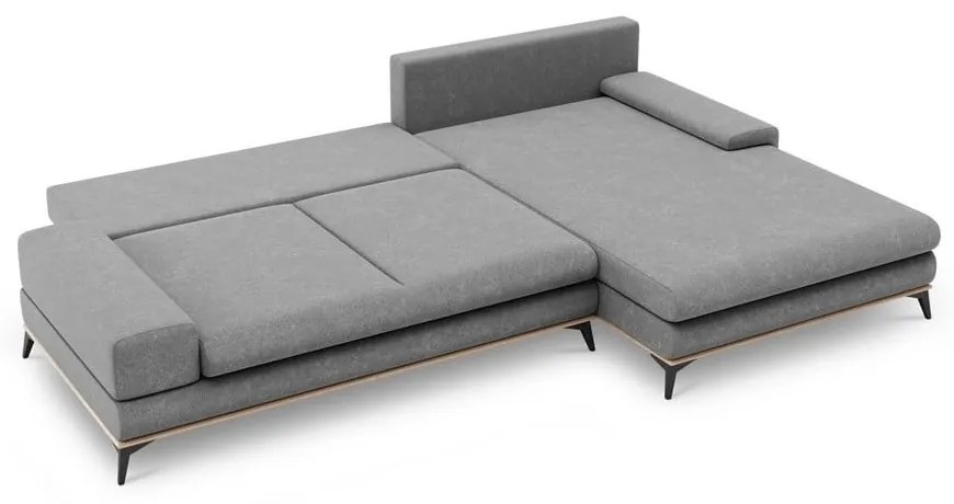 Сив разтегателен диван ъгъл , десен ъгъл Planet - Windsor &amp; Co Sofas