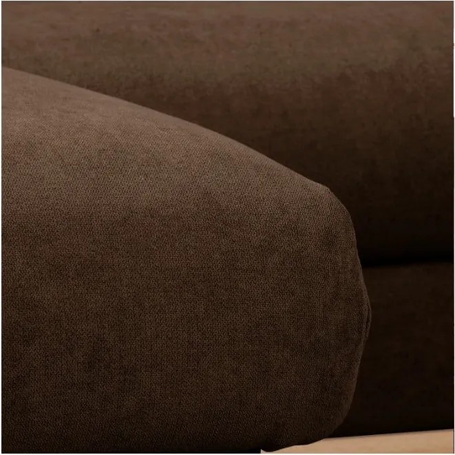 Тъмнокафяв ъглов диван (ляв ъгъл) Beata - Ropez