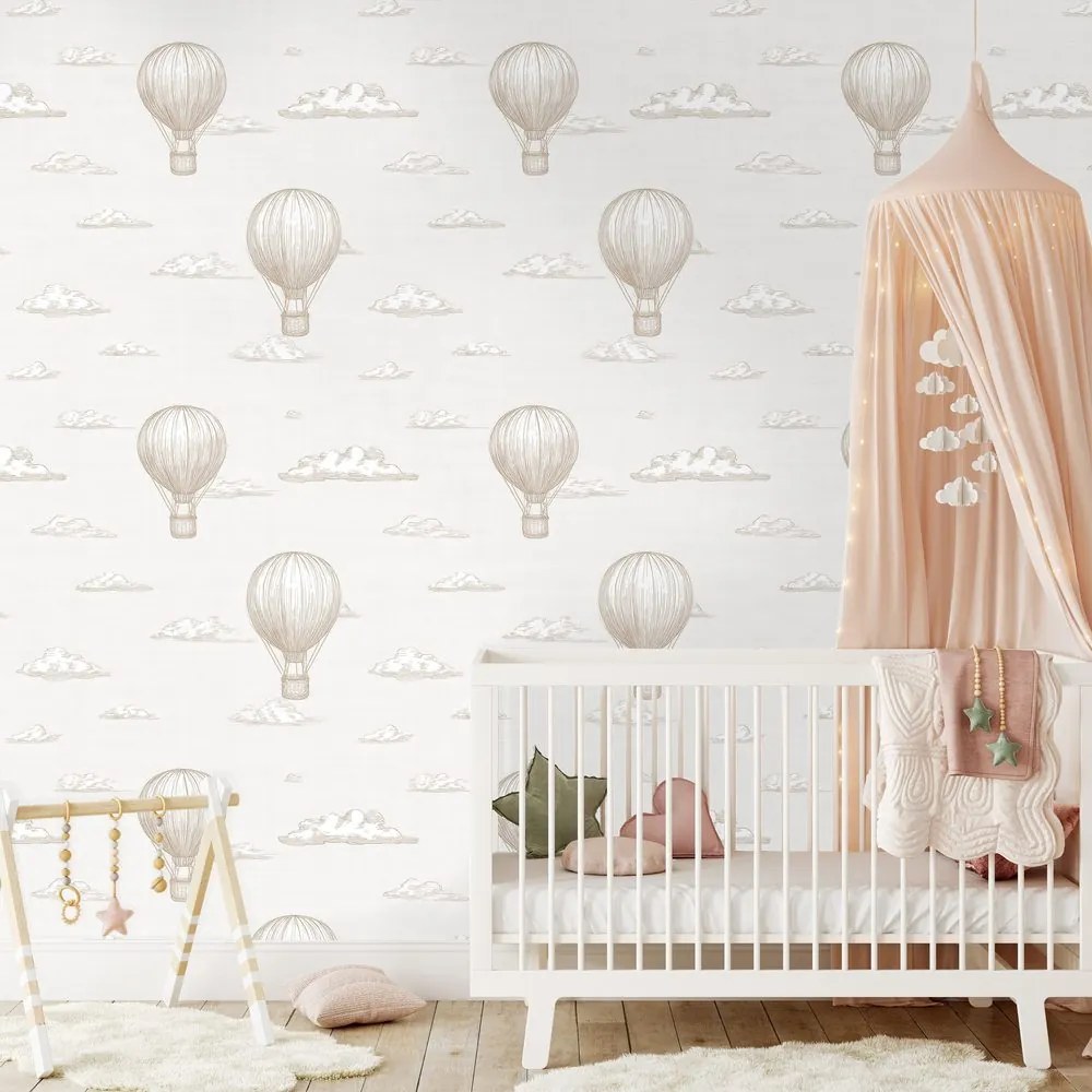 Самозалепващ тапет – Балони с горещ въздух в облаците