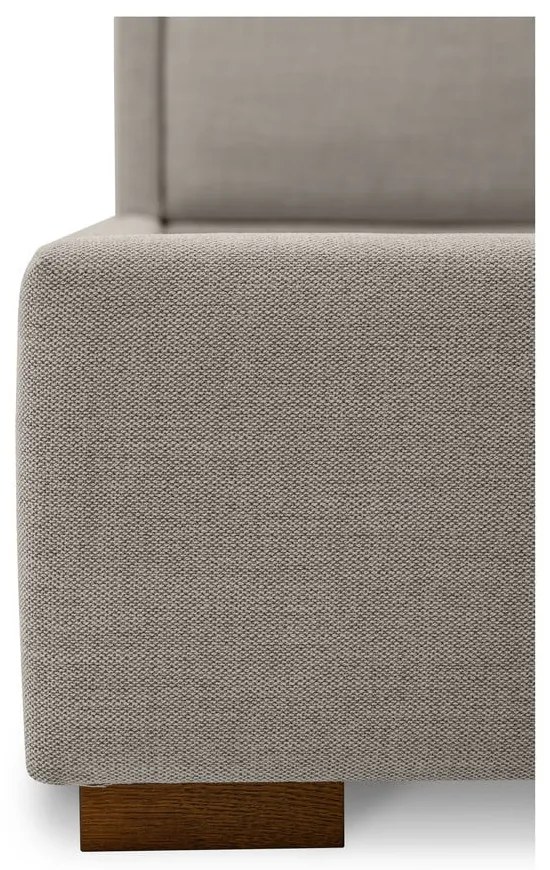 Светлосиво тапицирано двойно легло с включена подматрачна рамка 180x200 cm Dreamer – Scandic