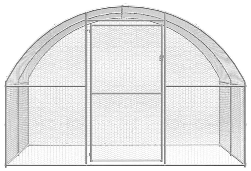 171463 vidaXL Птичарник на открито, 3x2x2 м, поцинкована стомана