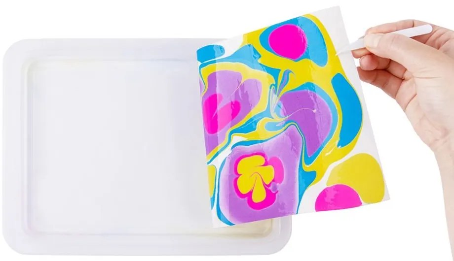 Tooky Toy - Комплект за рисуване, Мраморни картини, с 12 боички